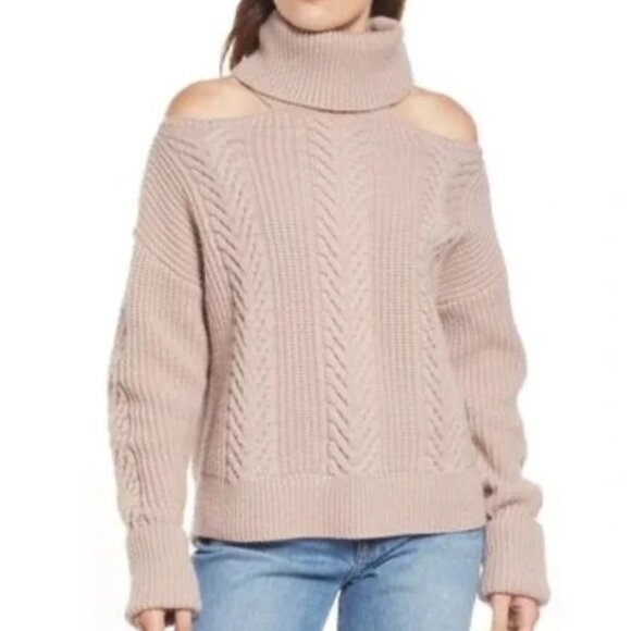 PAIGE Sweaters - Paige Size Medium Wild Rose Lorilee Cold Shoulder Sweater NWT